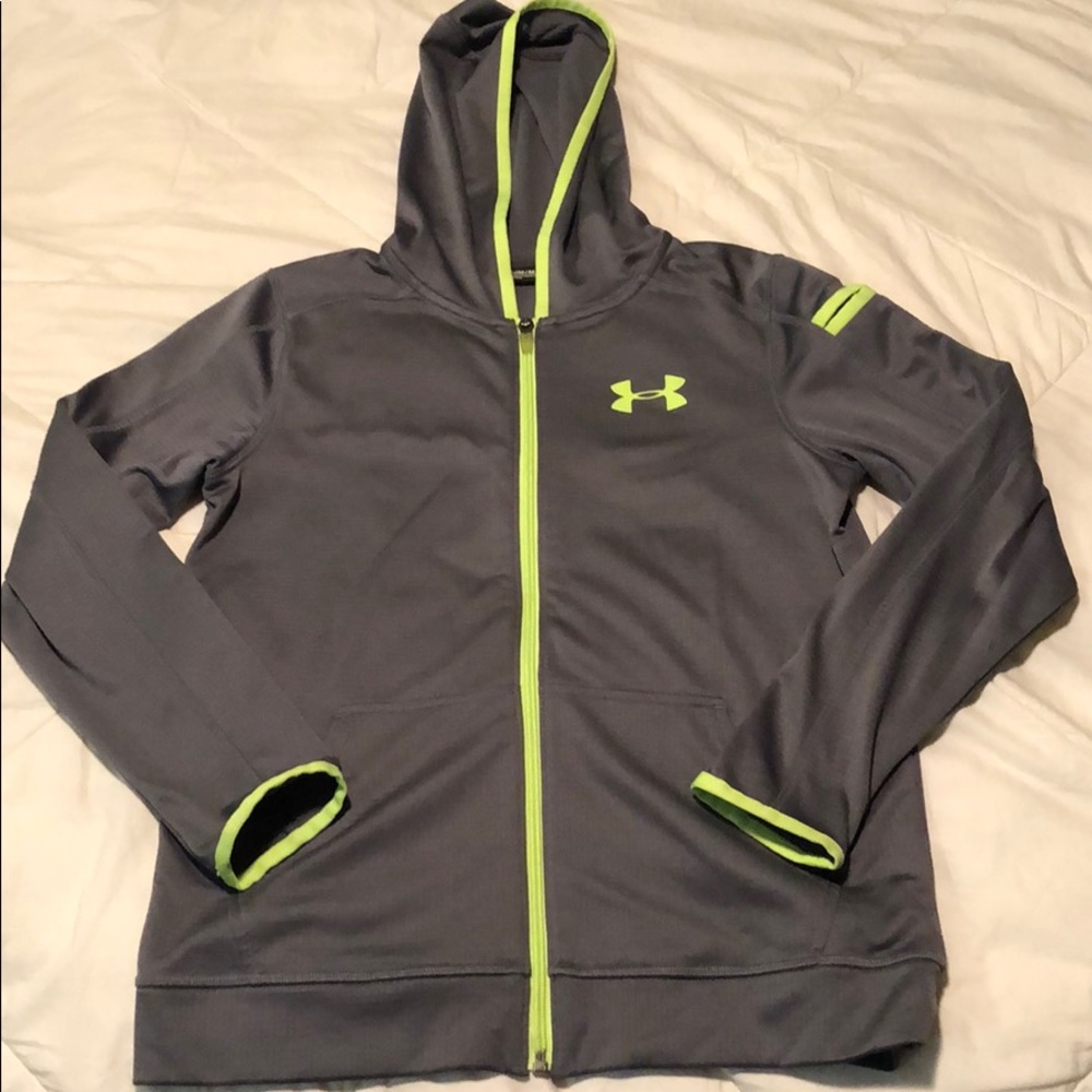 EUC Under Armour, zippered hooded jacket, medium